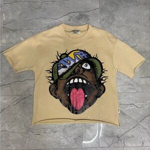 Graphic Beige Short Sleeve Tee